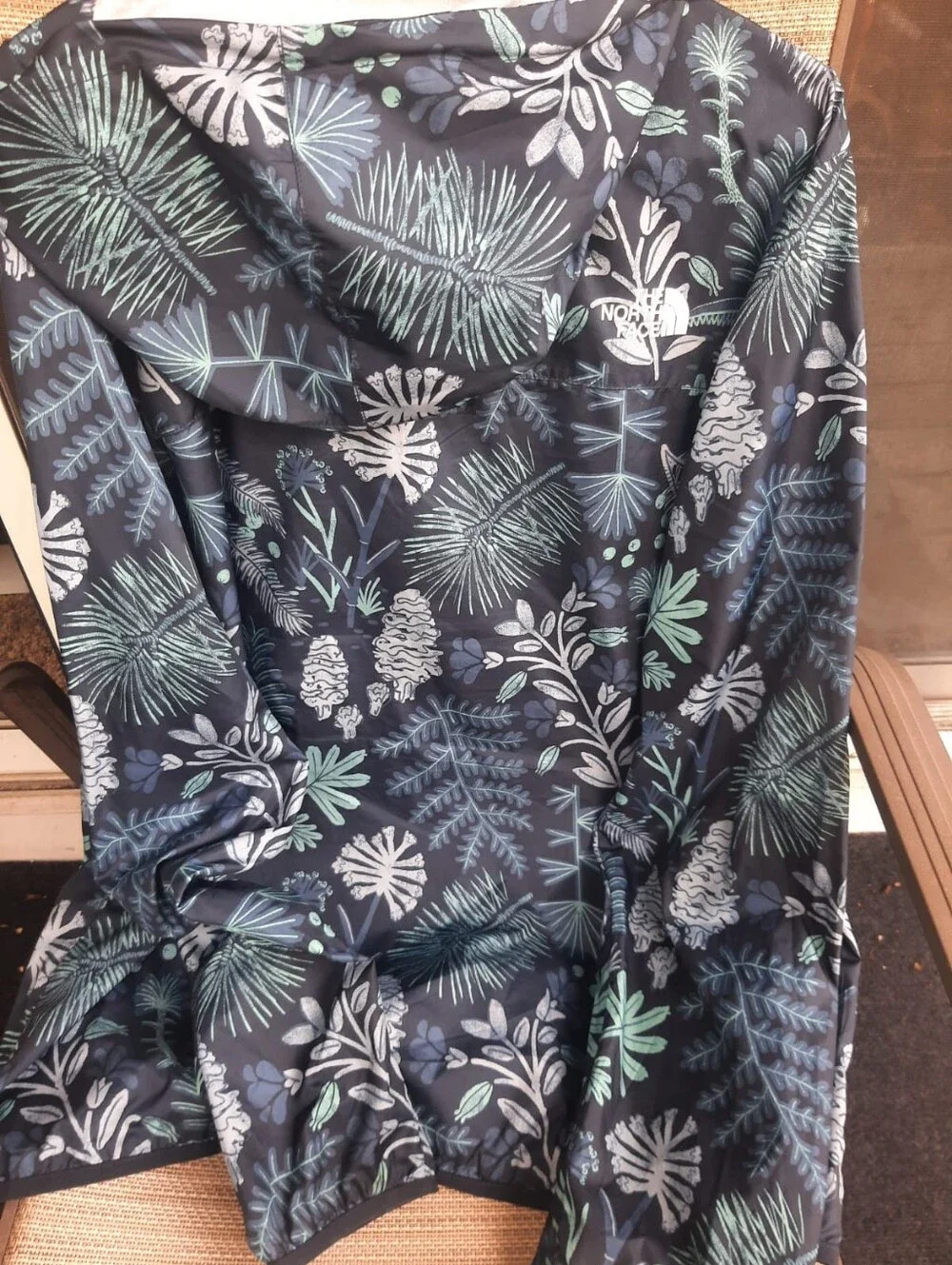 The North Face Navy & Teal Floral Anorak Jacket